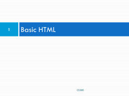 Basic HTML
