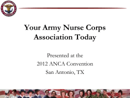 Your Army Nurse Corps Today
