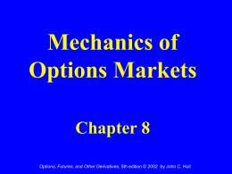Mechanics of Options Markets