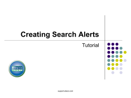 CINAHL Basic Searching - EBSCO Information Services