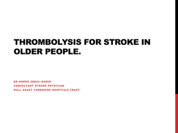 The management of acute stroke in the very elderly with