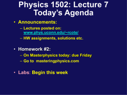 Phys132 Lecture 5