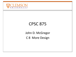 CPSC 875 - Clemson University