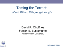 Taming the torrent - Northwestern University