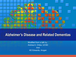 Alzheimer's Disease Overview