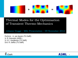 Optimization for Transient Thermo