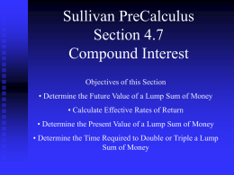 Sullivan College Algebra Section 6.6