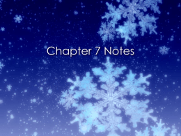 Chapter 7 Notes - Dripping Springs Independent School District