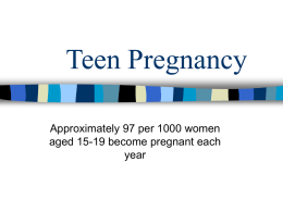 Teen Pregnancy - Miami University