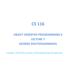 CS 116 - IIT Computer Science Department