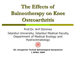 The Effect of Balneotherapy on Knee Osteoarthritis