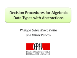 Decision Procedures for Algebraic Data Types with Abstractions