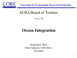 CORE Presentation to the Sea Grant Association