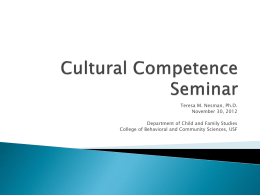 Cultural Competence Seminar - University of South Florida
