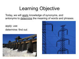 Synonyms and Antonyms - Dynamite Lesson Plan