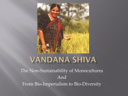 Vandana Shiva - University of Minnesota Morris