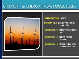 CHAPTER 12: ENERGY FROM FOSSIL FUELS