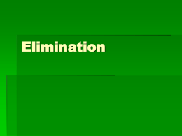 Elimination - Faculty Web Pages