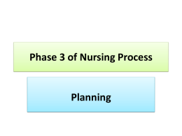 Phase 3 of Nursing Process