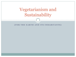 Vegetarianism and Sustainability