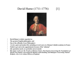David Hume (1711=1776) [1]