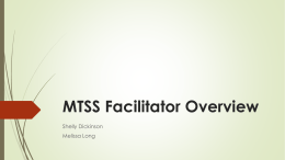 MTSS Facilitator September Training