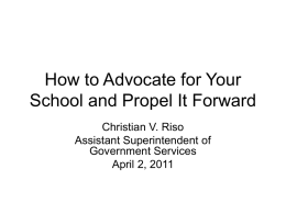 How to Advocate for Your School and Propel It Forward