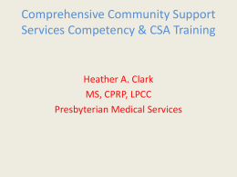 Comprehensive Community Support Services H2015