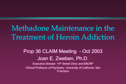 Opioid Substition Therapy - California Opioid Maintenance