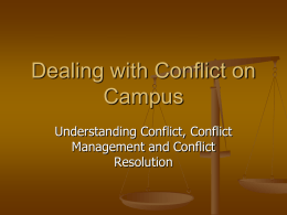 Dealing with Conflict on Campus