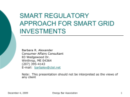 SMART METERS, DEMAND RESPONSE AND “REAL TIME” …