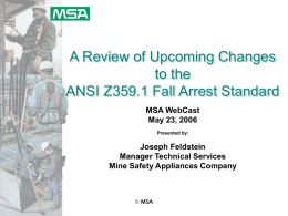 Standards Development in Fall Protection