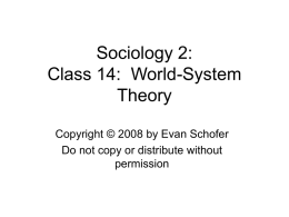 World system Theory - University of California, Irvine