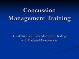Concussion Management Training