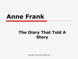 Anne Frank - Seomra Ranga