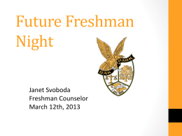 Future Freshman Night - Oak Park Independent