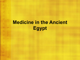 Medicina u starom Egiptu