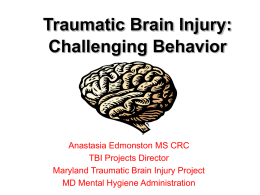 Traumatic Brain Injury - DHMH