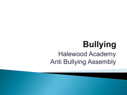 Bullying - Halewood Academy