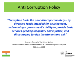 II. Anti Corruption Policy (Kebijakan Anti Korupsi)