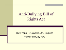 Anti-Bullying Bill of Rights Act - Home