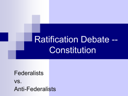 Ratification Debate -