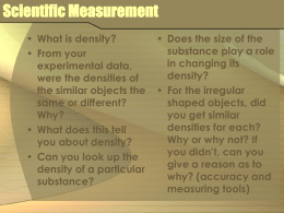 Scientific Measurement - Central Valley School District