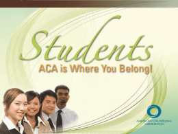 Discover ACA’s Student Membership