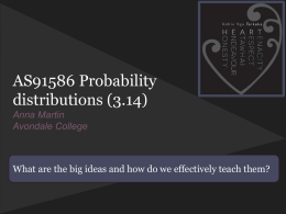 AS91586 Probability distributions (3.14) Anna Martin