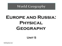 Europe and Russia: Physical Geography