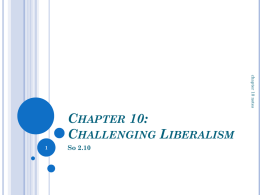 Chapter 10: Challenging Liberalism