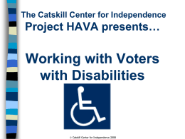 Voters With Disabilities