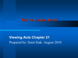 ACTS CHAPTER 21 - My Power House