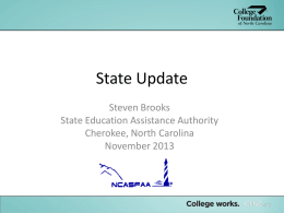 State Update - NC Association of Student Financial Aid